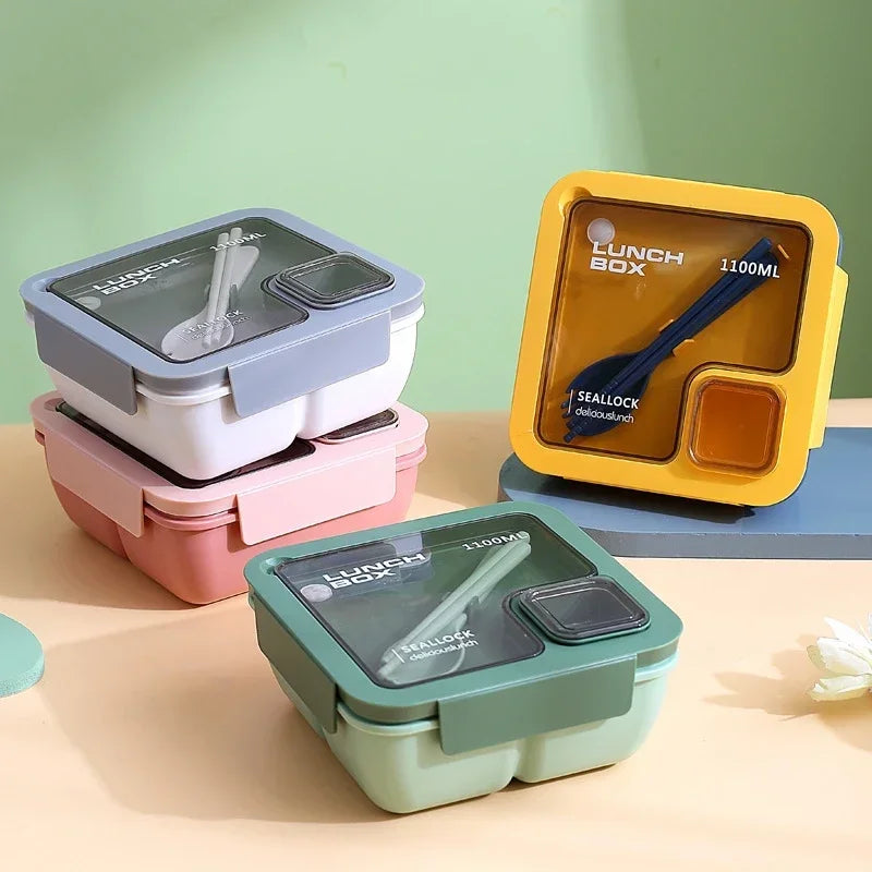 Bento Lunchbox mit Besteck und Silikonmanschette -    Zorenza