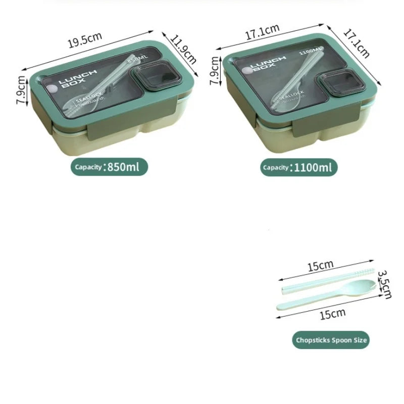 Bento Lunchbox mit Besteck und Silikonmanschette -    Zorenza