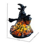 Halloween-Laterne Hexe Gotisch Vintage – Flammenloses LED-Design 30 cm -    Zorenza