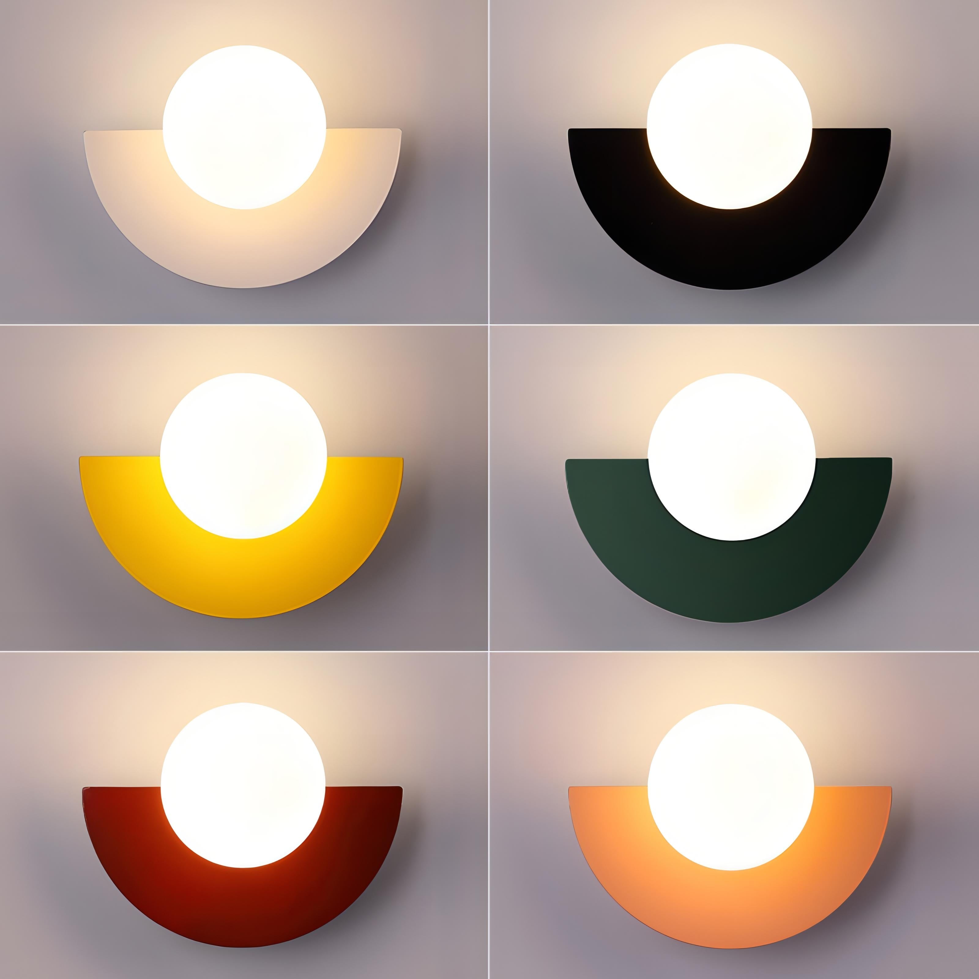 LED Wandleuchte mit Halbkreis-Design und Kugelform -    Zorenza