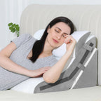 Keilkissen mit Memory-Foam und Nackenstütze – 3-in-1 -    Zorenza