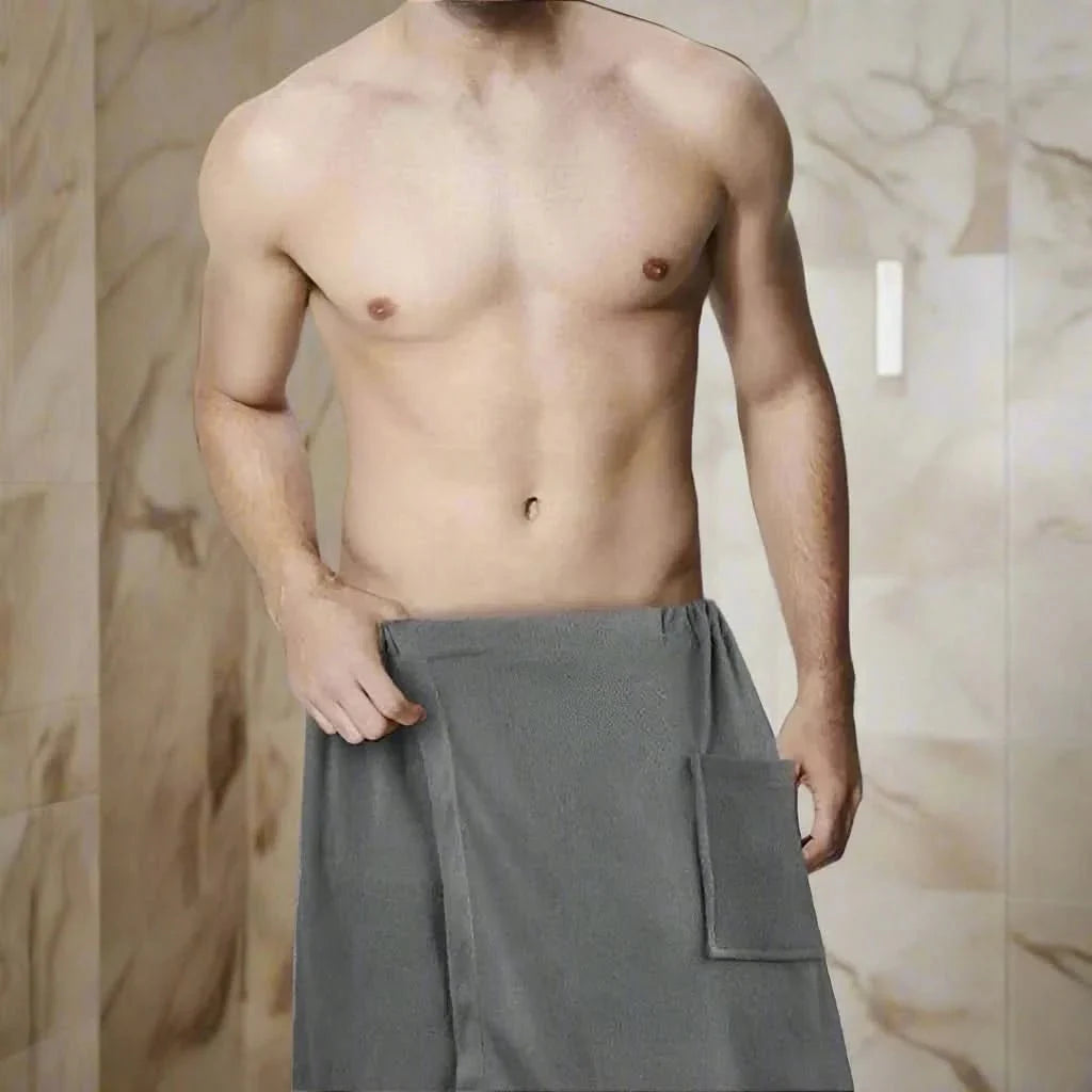 Badehandtuch-Wrap mit Klettverschluss und Tasche -    Zorenza