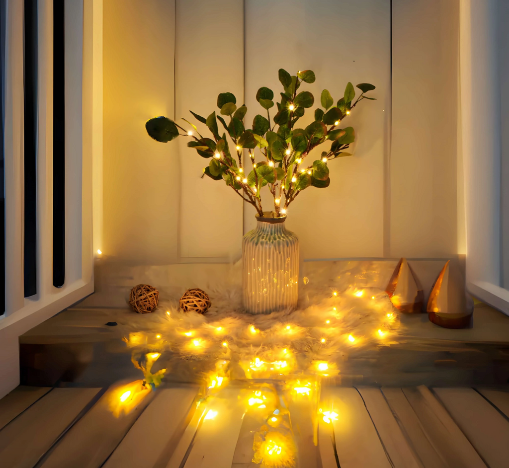 LED-Lichterkette Olivenzweig – Warmweißes Licht, 2 m -    Zorenza