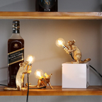Maus-Tischlampe mit Glühbirne aus Kunstharz -    Zorenza