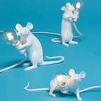 Maus-Tischlampe mit Glühbirne aus Kunstharz -    Zorenza