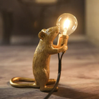 Maus-Tischlampe mit Glühbirne aus Kunstharz -    Zorenza
