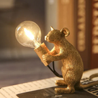 Maus-Tischlampe mit Glühbirne aus Kunstharz -    Zorenza
