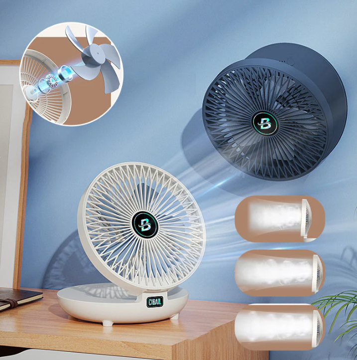 Tischventilator USB – Kompakt, leise, wiederaufladbar -    Zorenza