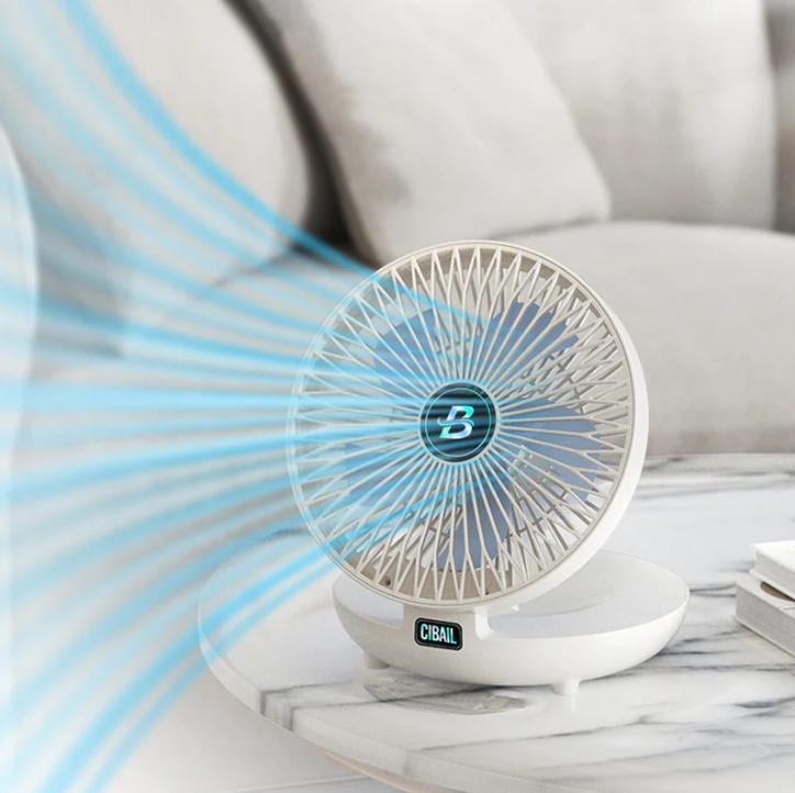 Tischventilator USB – Kompakt, leise, wiederaufladbar -    Zorenza