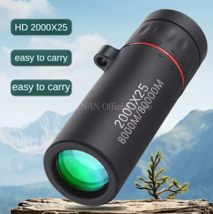 Monokular Teleskop 2000x25 HD mit Handyhalterung -    Zorenza