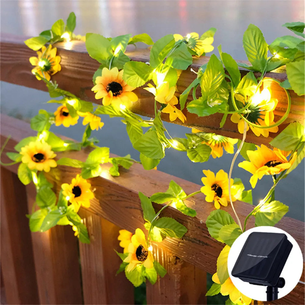 Solar-Lichterkette mit Blumen-Deko – 3 Motive, 3 Längen -    Zorenza