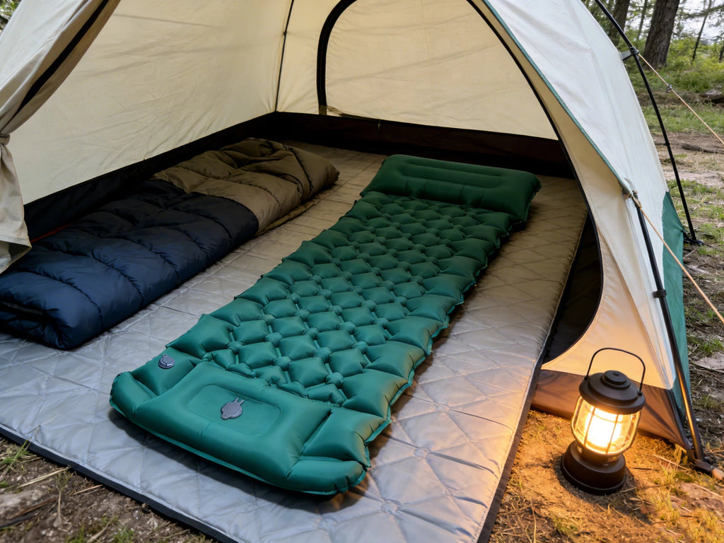 Campingmatratze aufblasbar mit Kissen und Pumpe 203 cm -    Zorenza