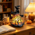 Halloween-Laterne Hexe Gotisch Vintage – Flammenloses LED-Design 30 cm -    Zorenza
