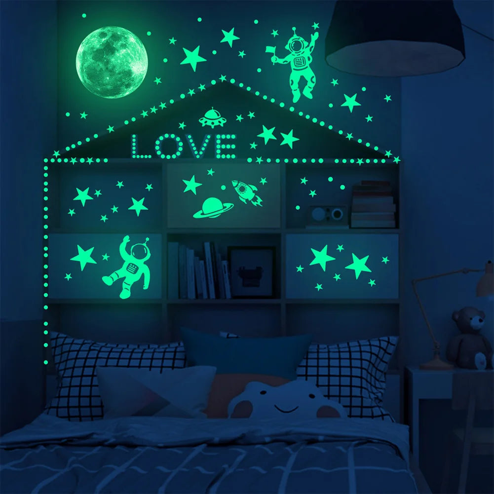 Leuchtende Wandsticker Weltall für Kinderzimmer -    Zorenza