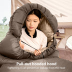 Camping Schlafsack 100 cm breit für 4 Jahreszeiten -    Zorenza