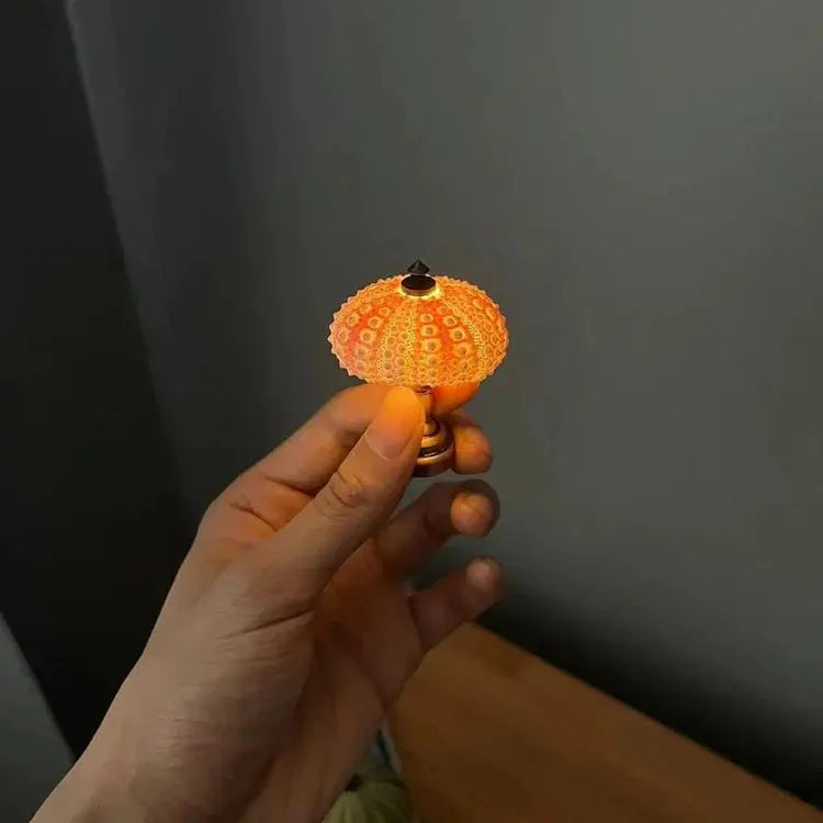 Seeigel-Nachtlampe mit sanfter Ambientebeleuchtung Zorenza