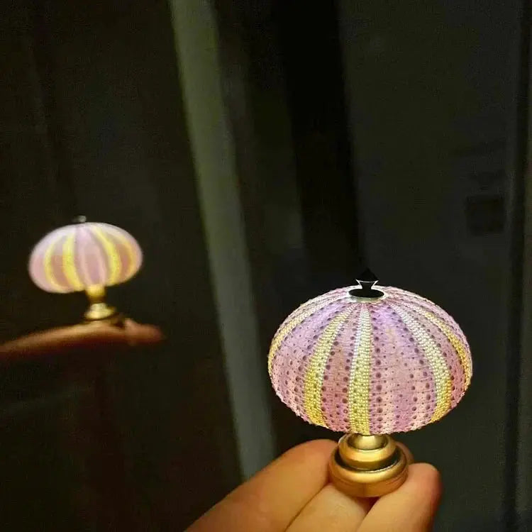 Seeigel-Nachtlampe mit sanfter Ambientebeleuchtung Zorenza