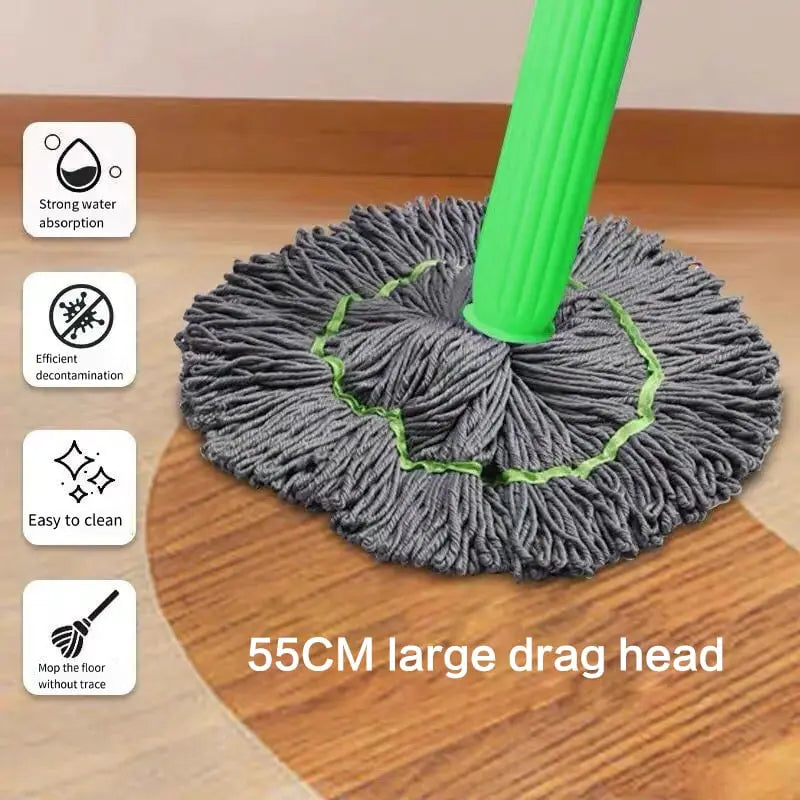 Selbstauswringender Mikrofaser-Mopkopf – Handfreies Auswringen, 55 cm Zorenza