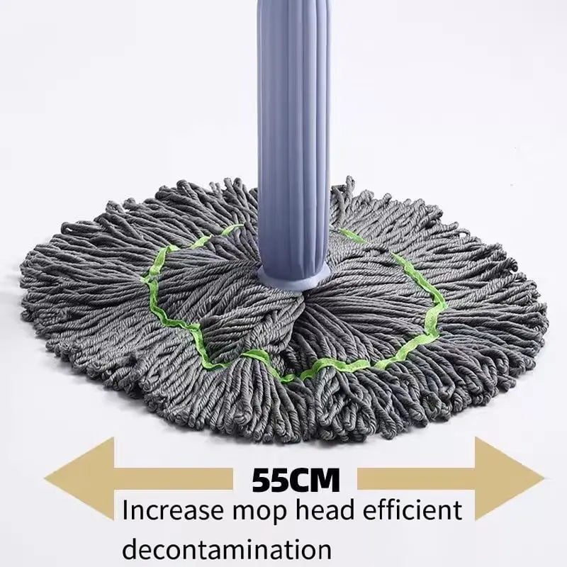 Selbstauswringender Mikrofaser-Mopkopf – Handfreies Auswringen, 55 cm Zorenza
