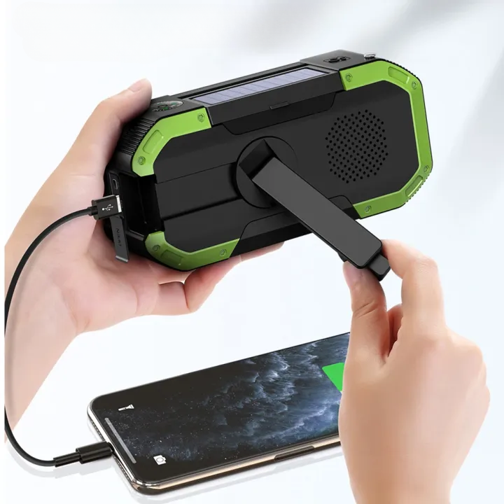 Solar-Notfallradio mit Handkurbel und Powerbank -    Zorenza