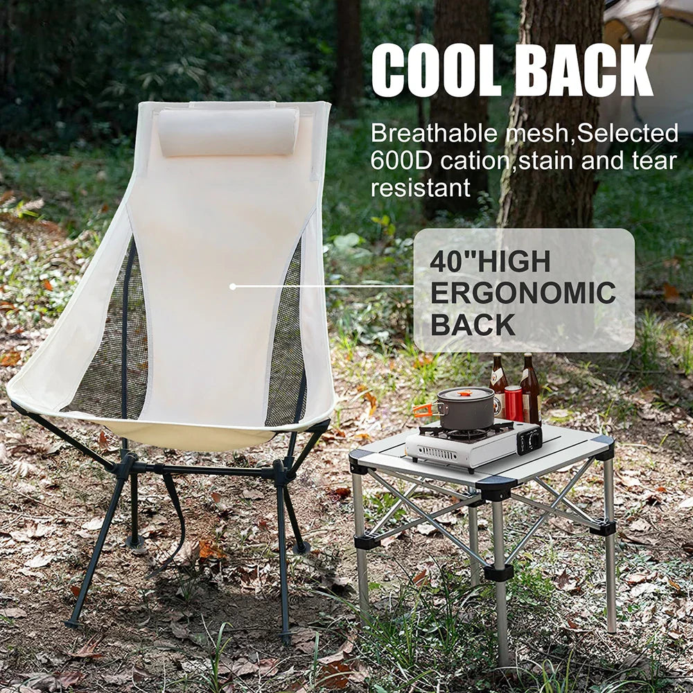 Campingstuhl faltbar mit Aluminiumrahmen bis 150 kg belastbar -    Zorenza