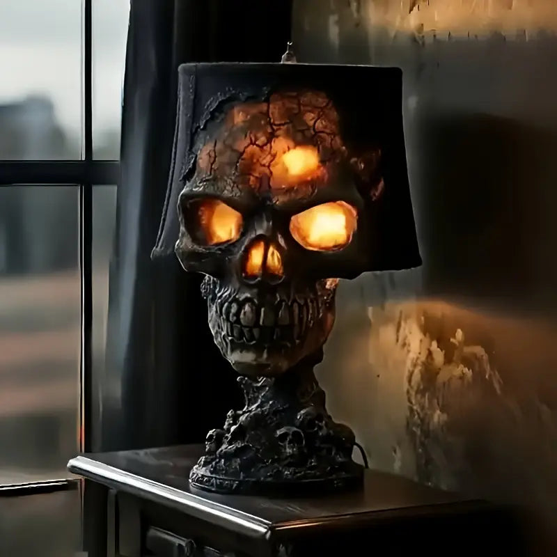 Totenkopf-Lampe Lava-Effekt – Düsteres Design für Schlafzimmer und Gaming-Raum -    Zorenza