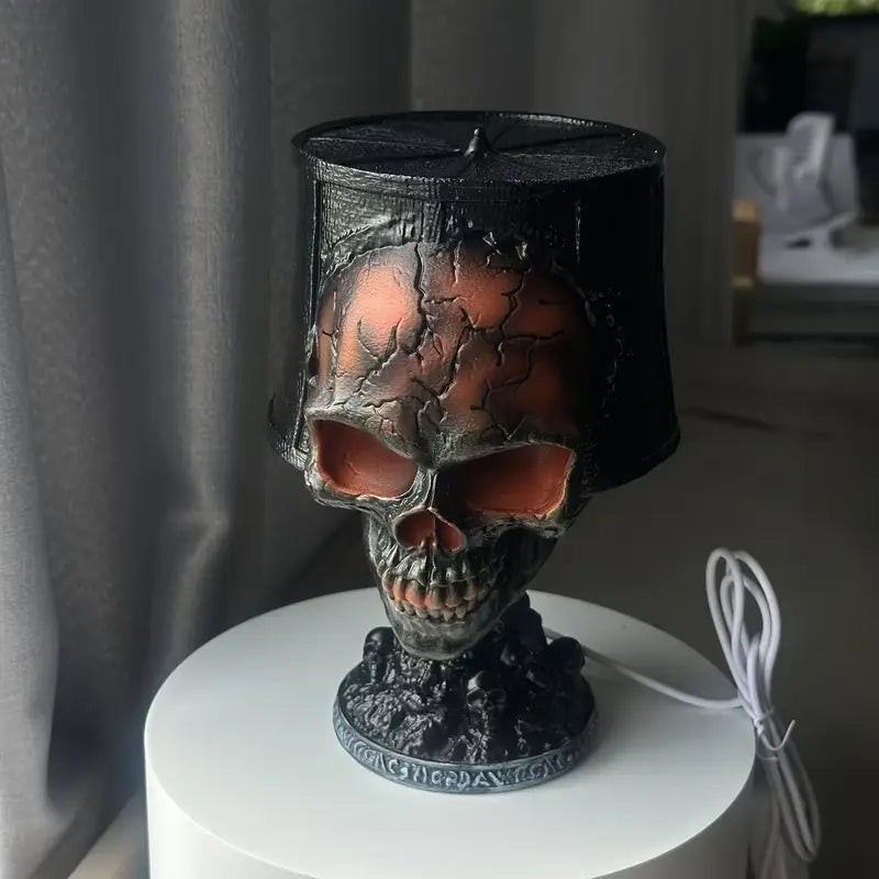 Totenkopf-Lampe Lava-Effekt – Düsteres Design für Schlafzimmer und Gaming-Raum -    Zorenza