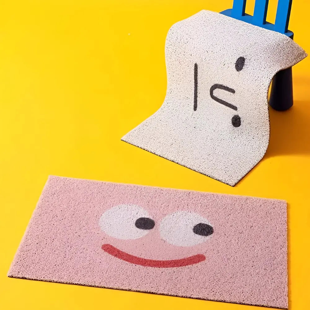 Smiley-Fußmatte – Rutschfestes PVC mit Schnelltrocknender Oberfläche Zorenza