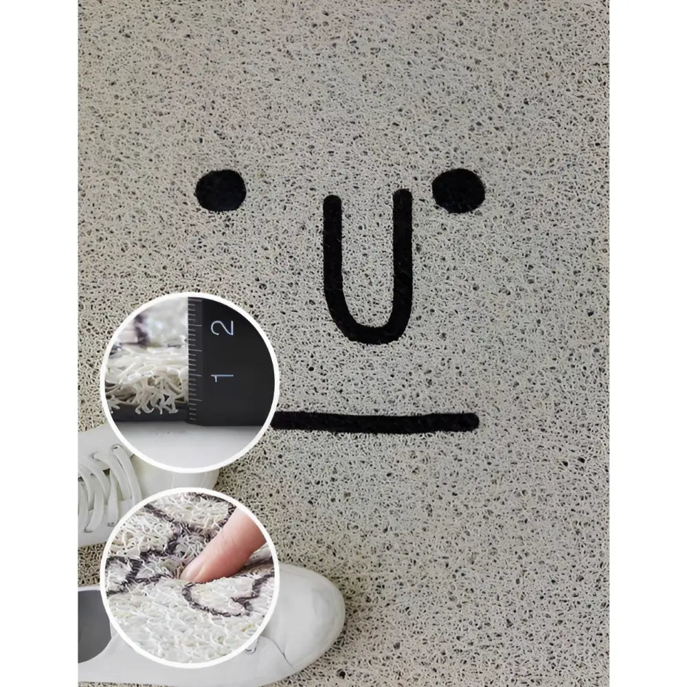 Smiley-Fußmatte – Rutschfestes PVC mit Schnelltrocknender Oberfläche Zorenza
