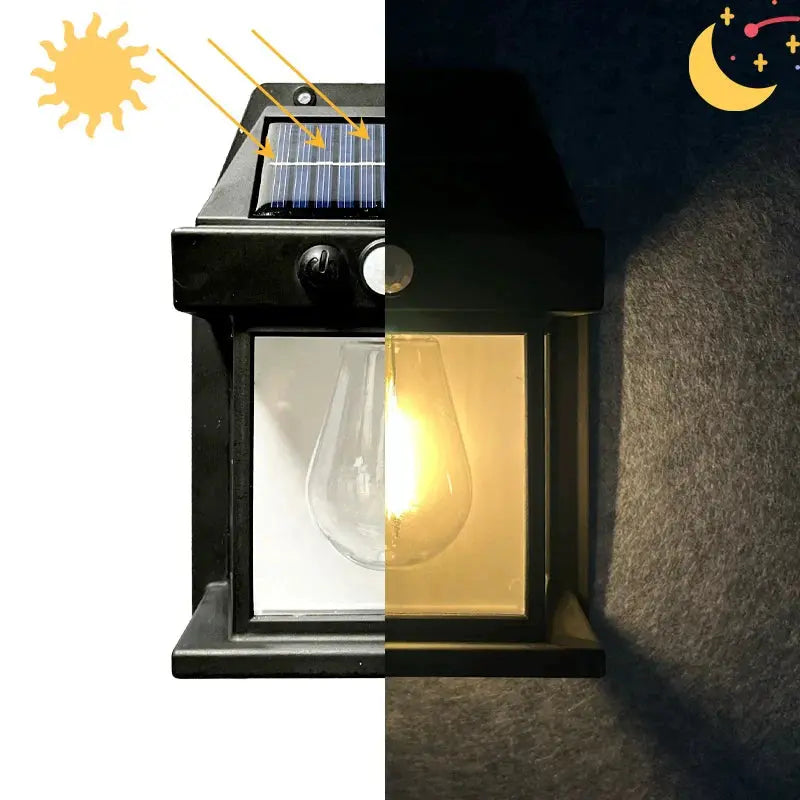 Solar-Laternenwandleuchte mit Bewegungsmelder – 2er-Set Zorenza