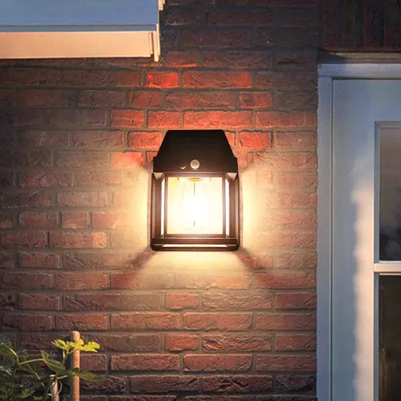 Solar-Laternenwandleuchte mit Bewegungsmelder – 2er-Set Zorenza