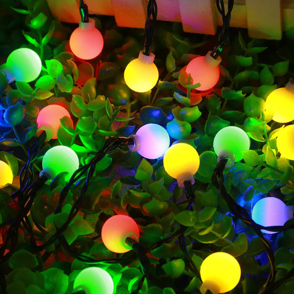 Solar Lichterkette LED mit warmweißem Licht für Garten -    Zorenza
