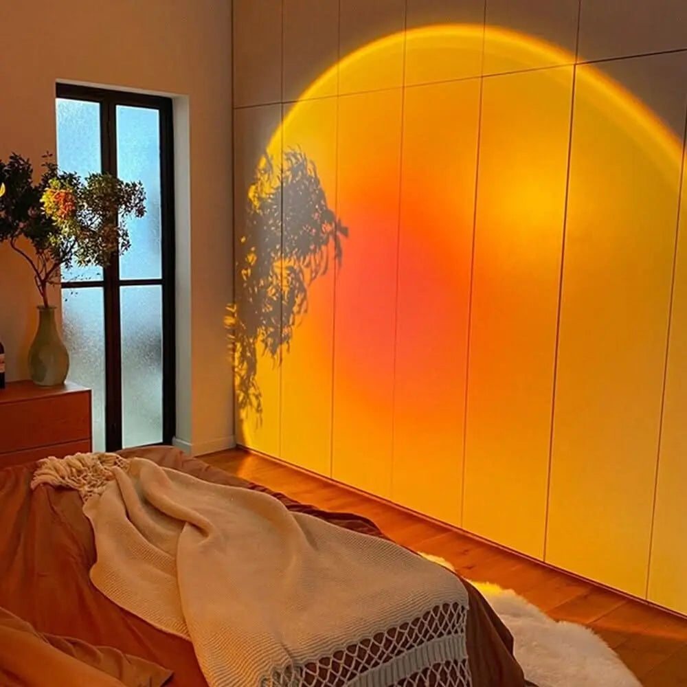 Sonnenuntergangs-Projektionslampe – 16 Farben, 180° Drehkopf Zorenza