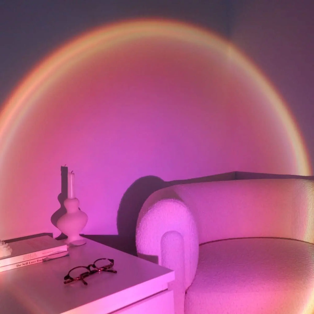 Sonnenuntergangs-Projektionslampe – 16 Farben, 180° Drehkopf Zorenza