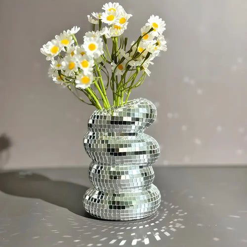 Spiegelkachel-Vase mit Spiraldesign Zorenza