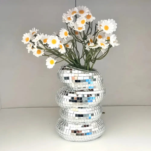 Spiegelkachel-Vase mit Spiraldesign Zorenza