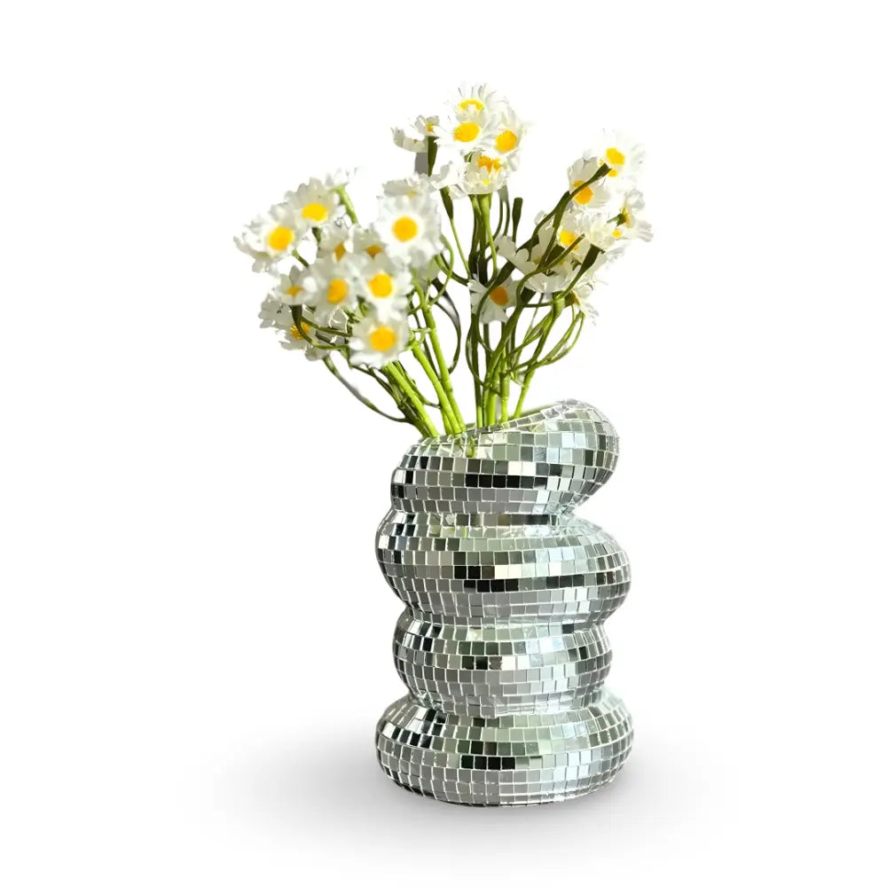 Spiegelkachel-Vase mit Spiraldesign Zorenza