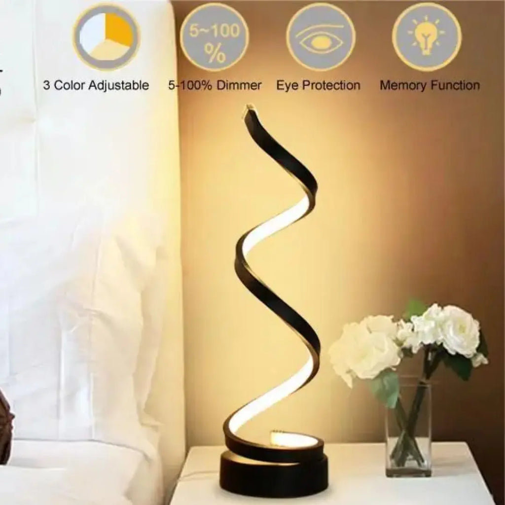 Spiral-LED-Tischlampe – Dimmbar mit Touchsteuerung Zorenza