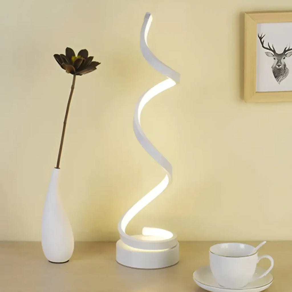 Spiralförmige LED-Tischlampe mit Dimmer – Modernes Design 19W Zorenza