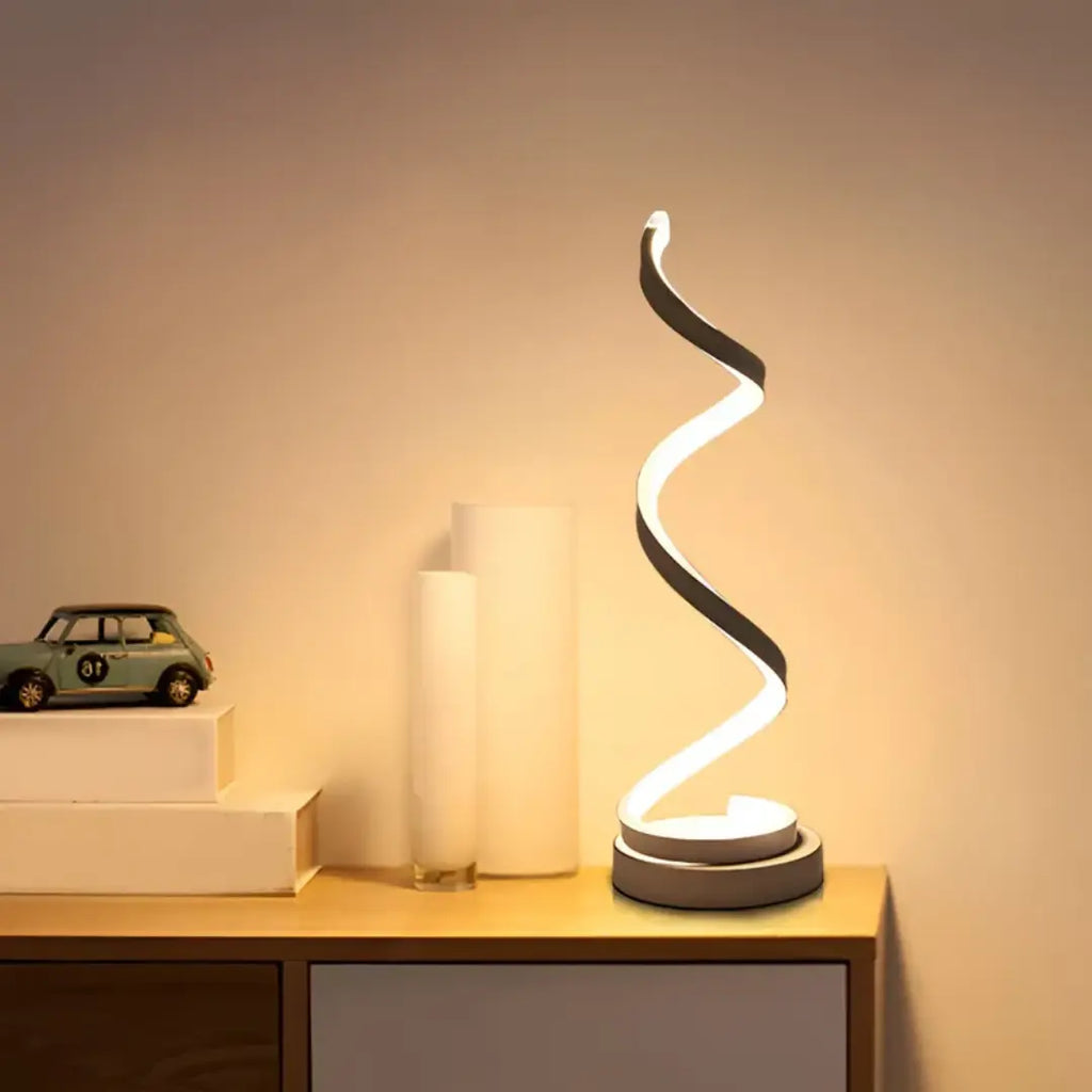 Spiralförmige LED-Tischlampe mit Dimmer – Modernes Design 19W Zorenza
