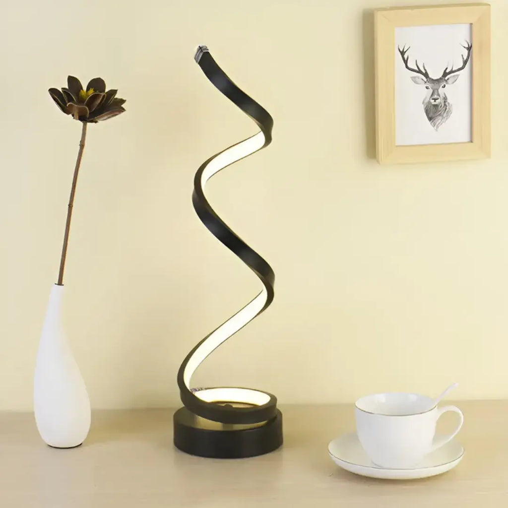 Spiralförmige LED-Tischlampe mit Dimmer – Modernes Design 19W Zorenza