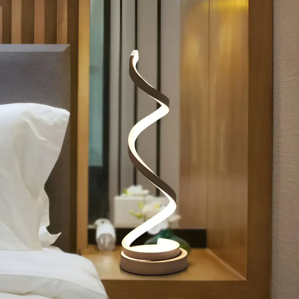 Spiralförmige LED-Tischlampe mit Dimmer – Modernes Design 19W Zorenza