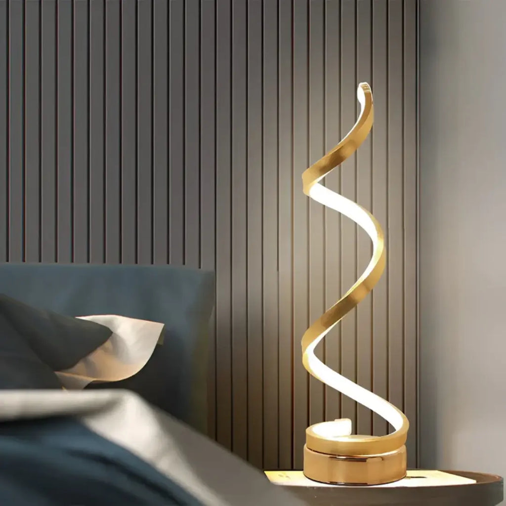 Spiralförmige LED-Tischlampe mit Dimmer – Modernes Design 19W Zorenza