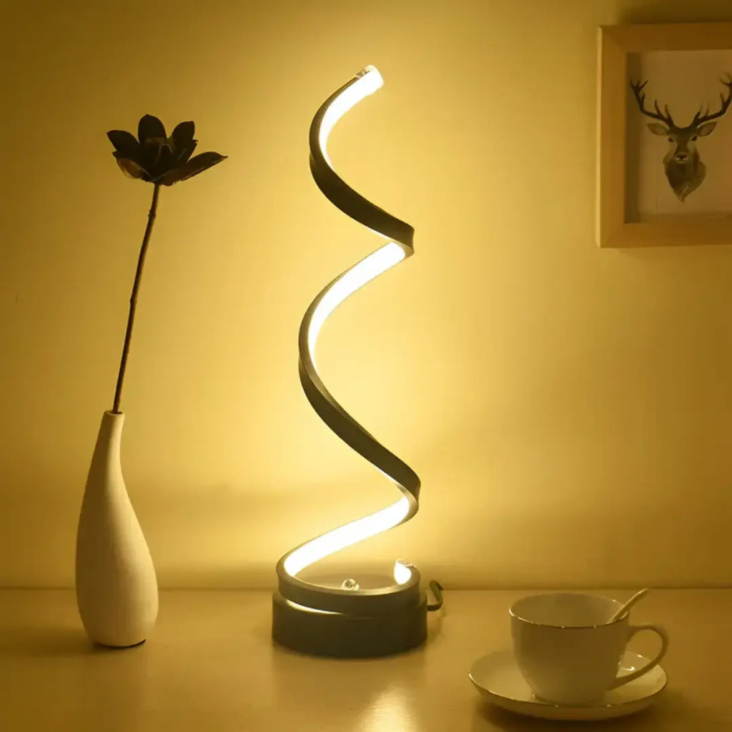 Spiralförmige LED-Tischlampe mit Dimmer – Modernes Design 19W Zorenza
