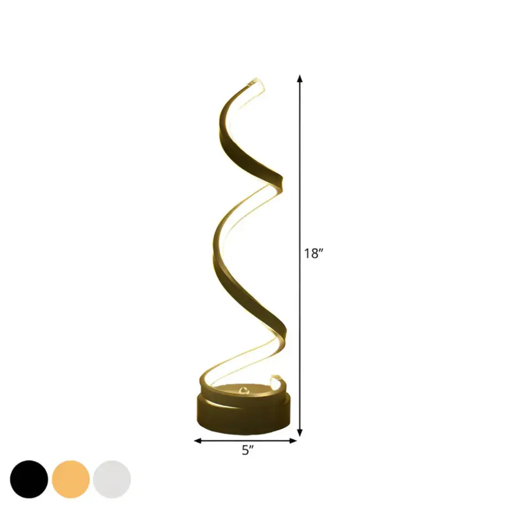 Spiralförmige LED-Tischlampe mit Dimmer – Modernes Design 19W Zorenza