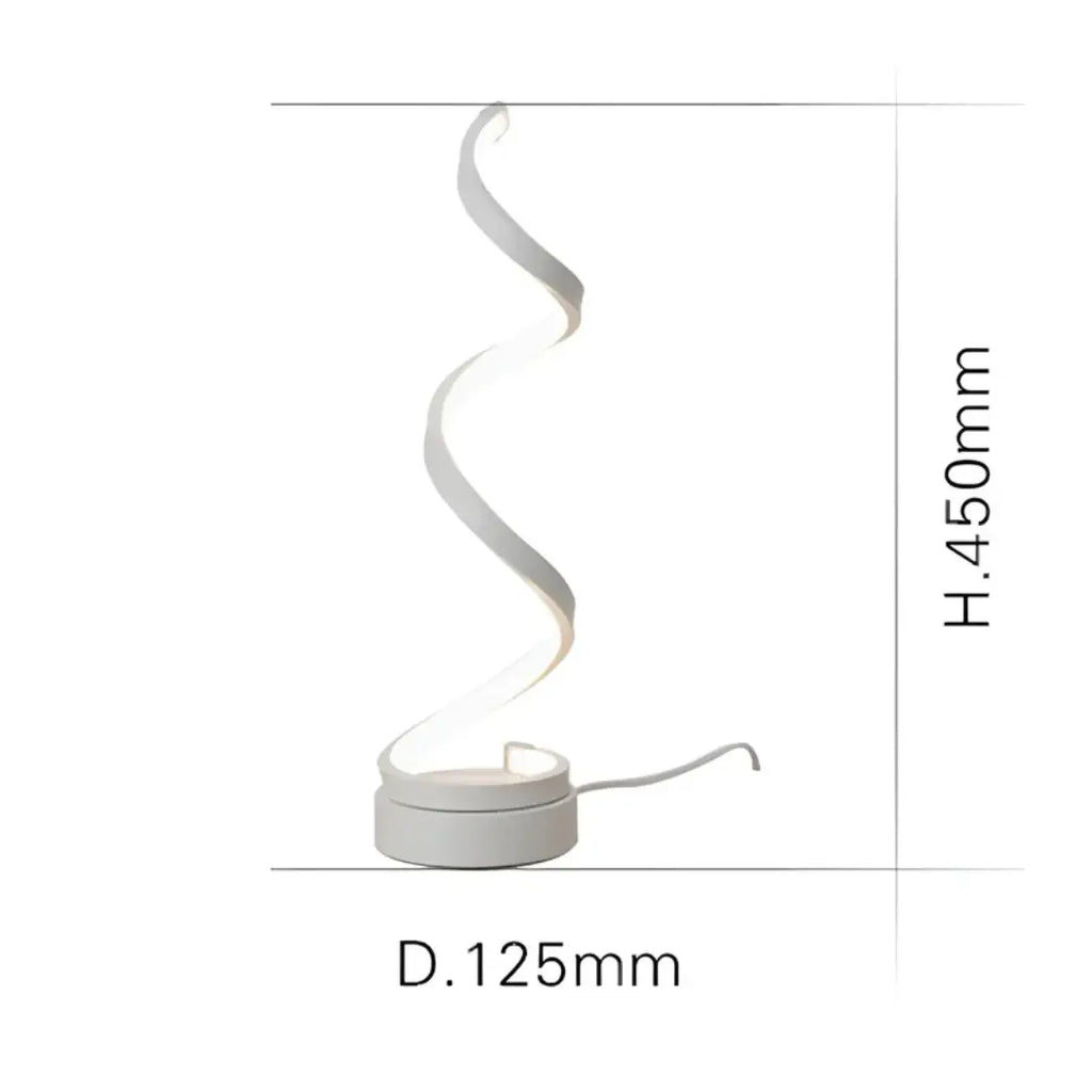 Spiralförmige LED-Tischlampe mit Dimmer – Modernes Design 19W Zorenza