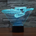 3D Illusionslampe Enterprise Raumschiff – LED Multicolor -    Zorenza
