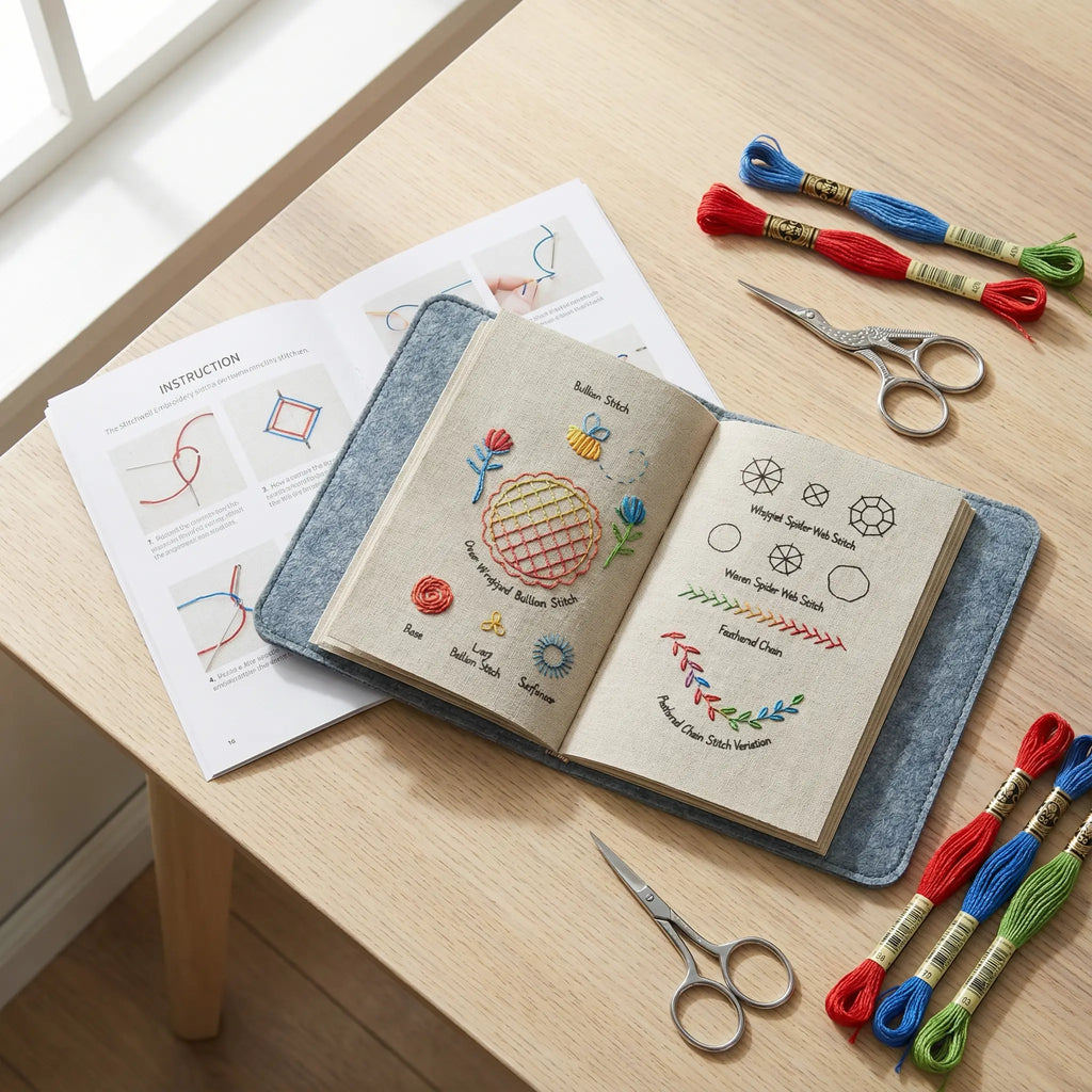 Stickbuch-Set – 106 Stiche Schritt für Schritt erlernen Zorenza