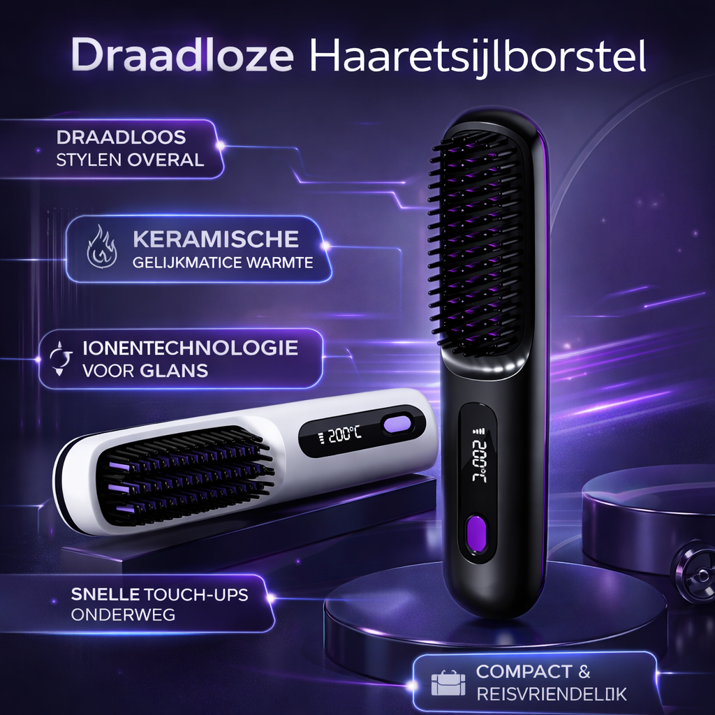 Keramische Glätteisen mit Ionentechnologie – drahtlos -    Zorenza