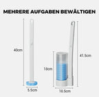 Toilettenbürste mit Reinigungsmittel und Wechselköpfen (18 Schwammköpfe) Zorenza